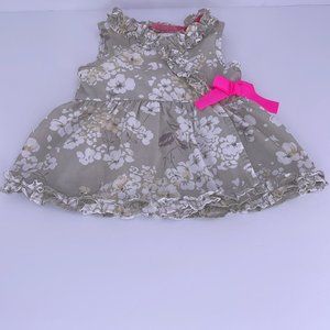 Genuine Baby Floral Ruffle Top With Botton Size: 3 Months